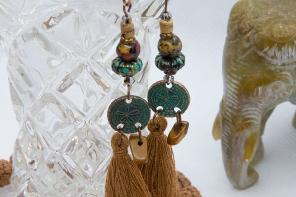 earrings boho pendant tassle hippie style