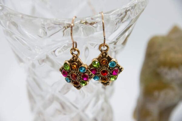 earrings boho pendant gemstone hippie style