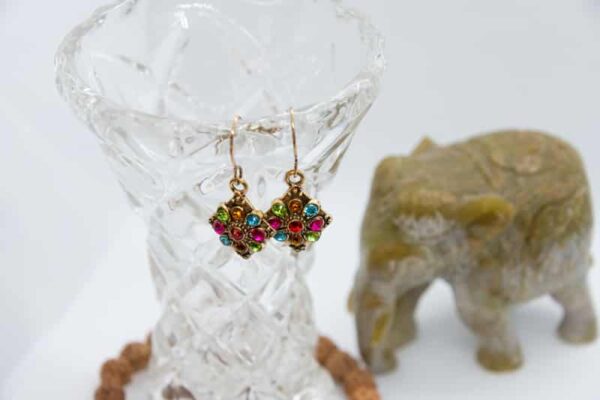earrings boho pendant gemstone hippie style