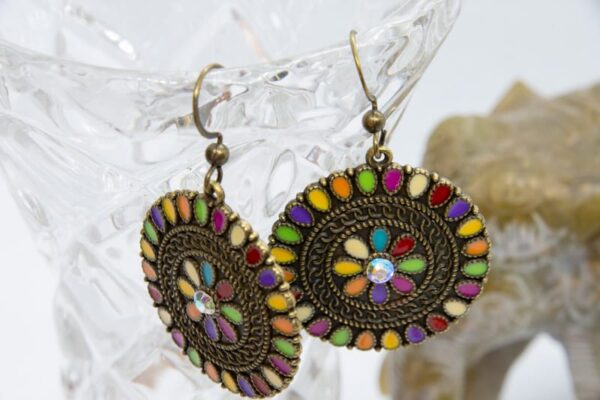 earrings boho floral hippie style