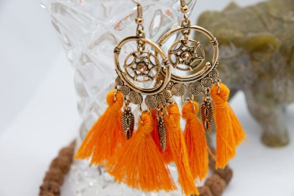 earrings boho pendant tassle hippie style