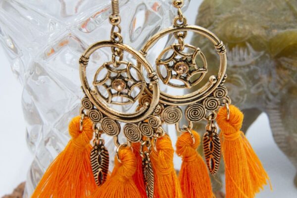 earrings boho pendant tassle hippie style