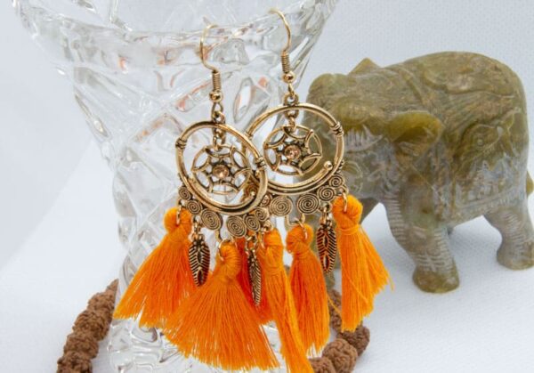 earrings boho pendant tassle hippie style