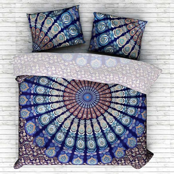 Mandala duvet set blue