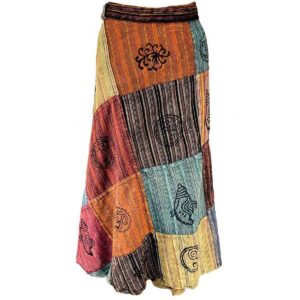 handmade patchwork maxi skirt
