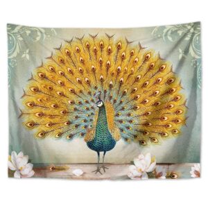 Peacock Tapestry Wall Hanging
