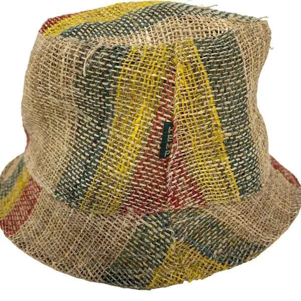 Hemp rasta style bucket hat