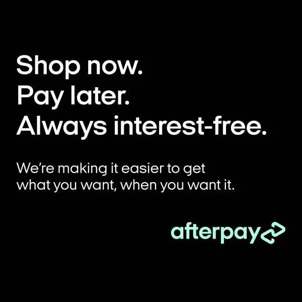 afterpay shop now pay later banner black